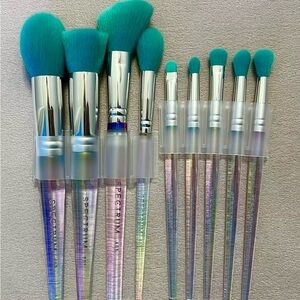 Spectrum Collections Face & Eye Makeup Brush Set In Oceana Iridescent Brand New